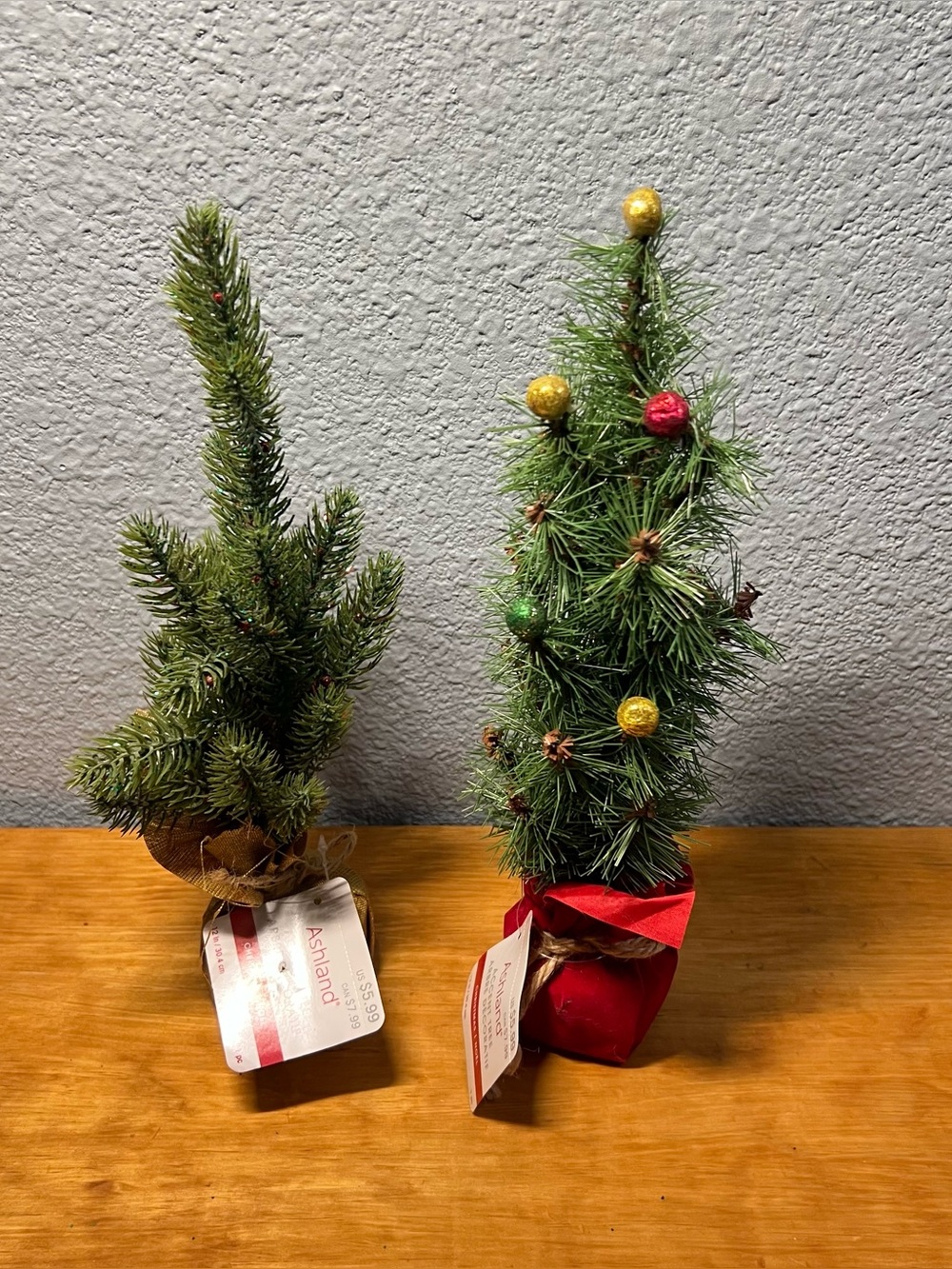 NWT 2 Ashland 12” Accent Christmas Trees